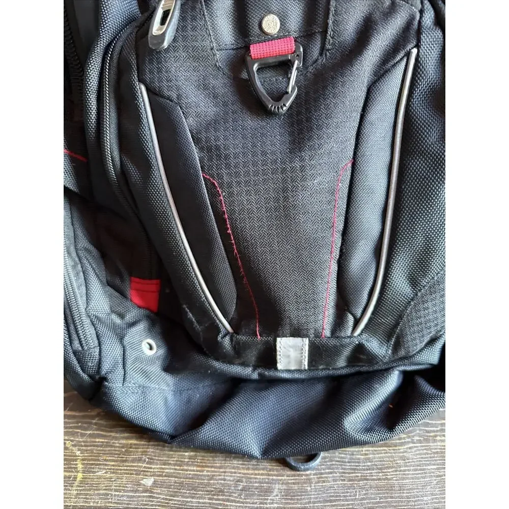 High Sierra Elite Laptop Backpack Black Red Airflow Suspension